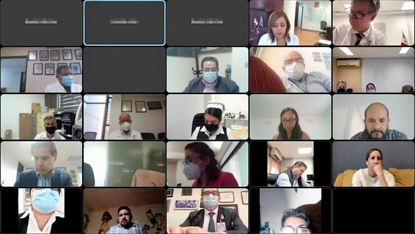 videoconferencia de la tercera reunión del grupo de trabajo para la atención de pacientes pediátricos oncológicos del IMSS