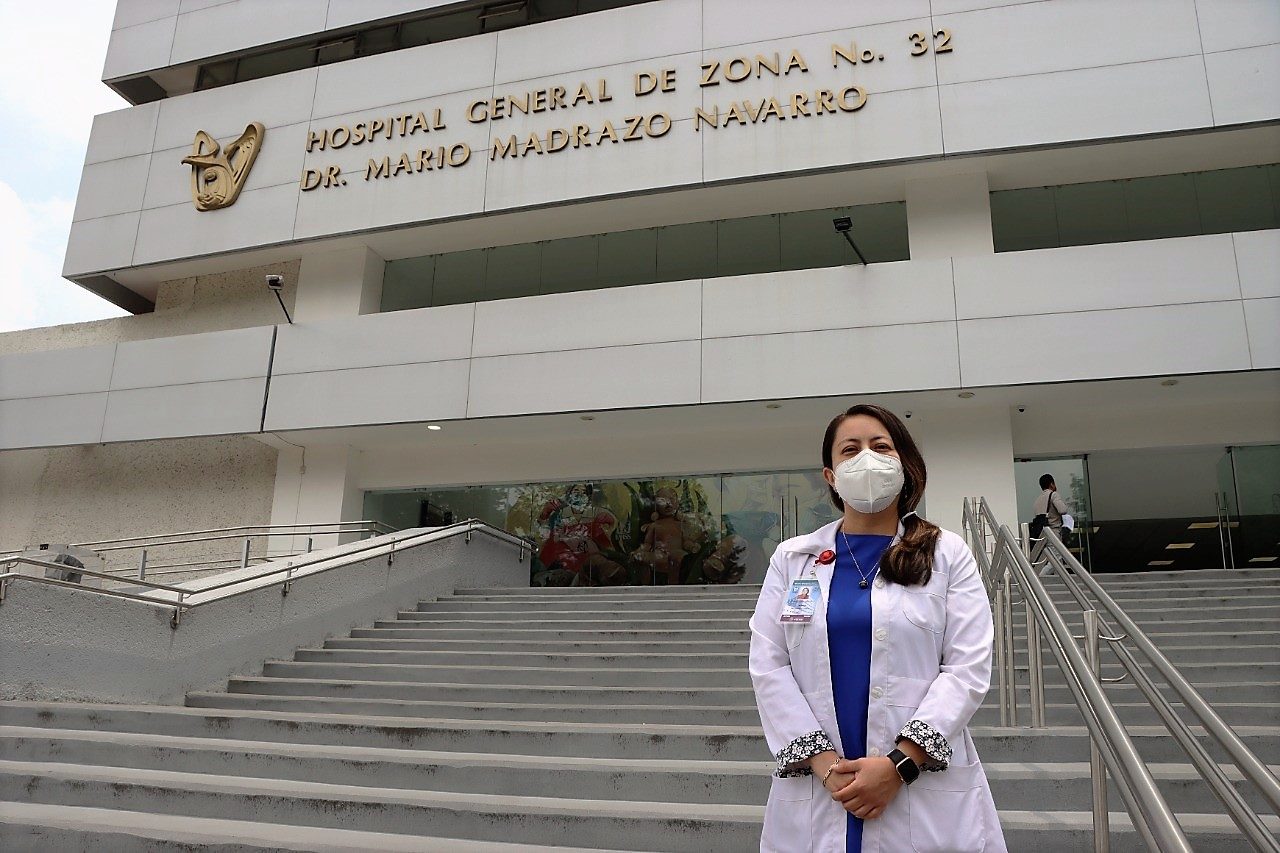 doctora Karina Judith Huesca Gutiérrez, Coordinadora de la Clínica de Educación e Investigación Médica del HGZ No. 32