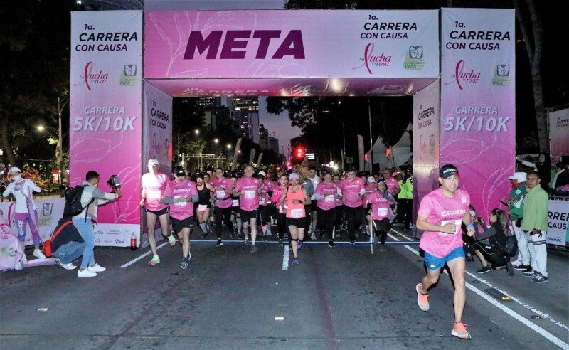 Arranque Realizan Fundación IMSS y el Seguro Social Primera Carrera con Causa Mi Lucha es Rosa para fomentar actividad física y prevenir enfermedades