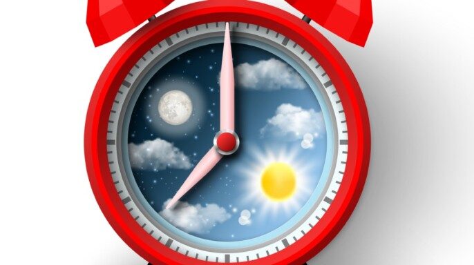 reloj de concepto de ciclo circadiano