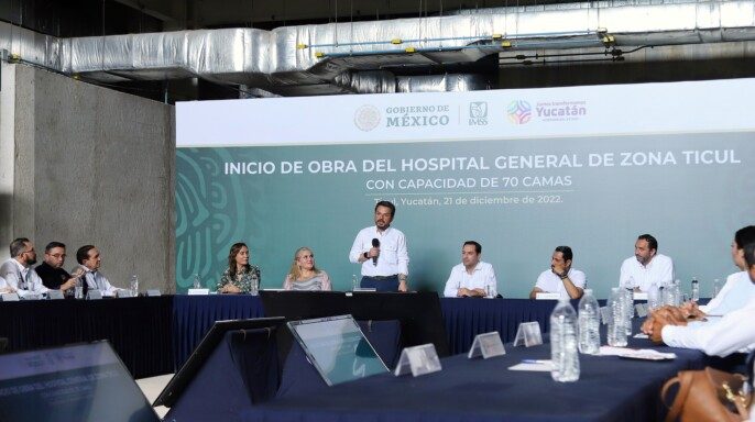 Evento de inicio a obra de Hospital General de Zona en Ticul, Yucatán