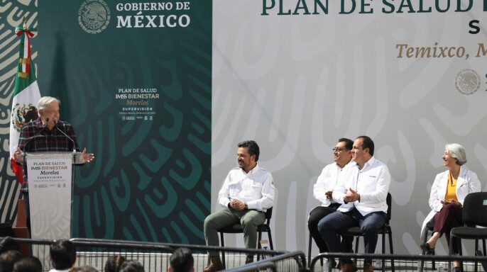 Presidente Andrés Manuel López Obrador en supervisión de avances del Plan de Salud IMSS-Bienestar en Morelos