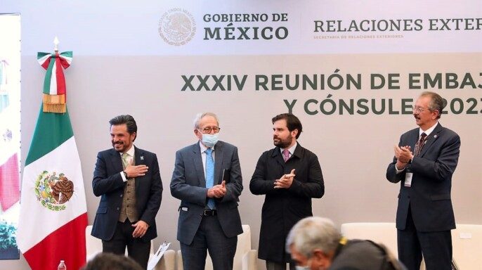 Funcionarios del sectero salud meicano en la XXXIV Reunión de Embajadores y Cónsules (REC) 2023