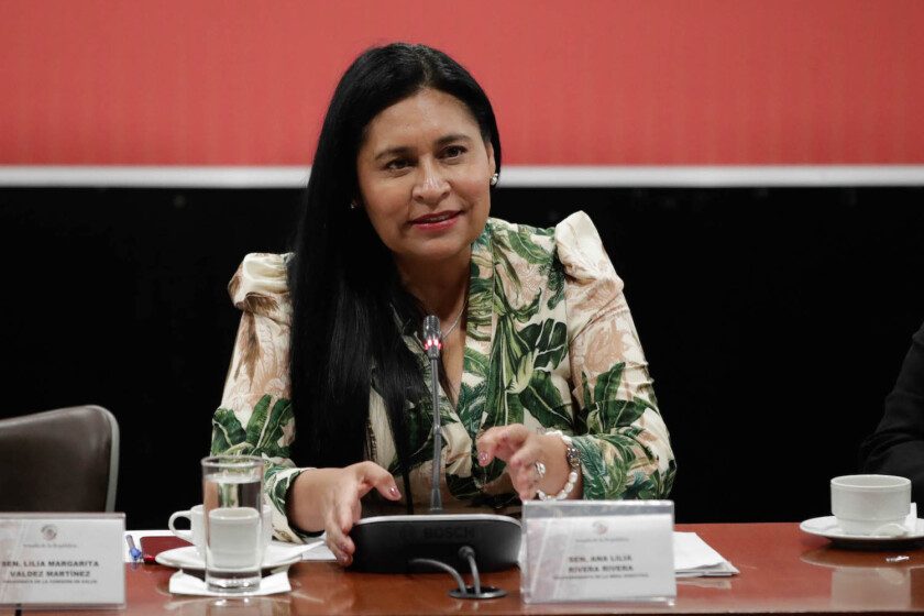 vicepresidenta de la Mesa Directiva del Senado de la República, Ana Lilia Rivera Rivera