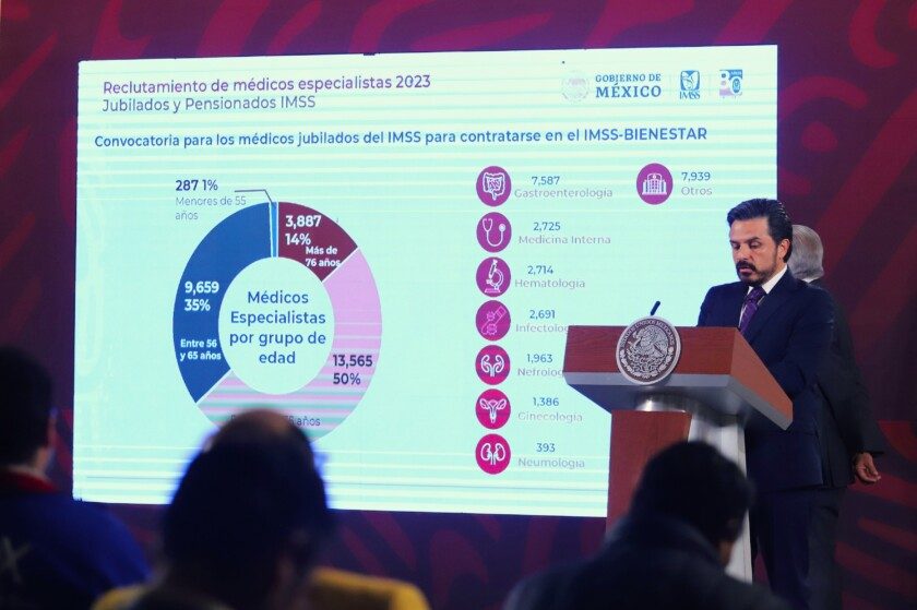 Zoé Robledo anuncia convocatoria a 27 mil 398 médicos especialistas jubilados para laborar en IMSS-Bienestar