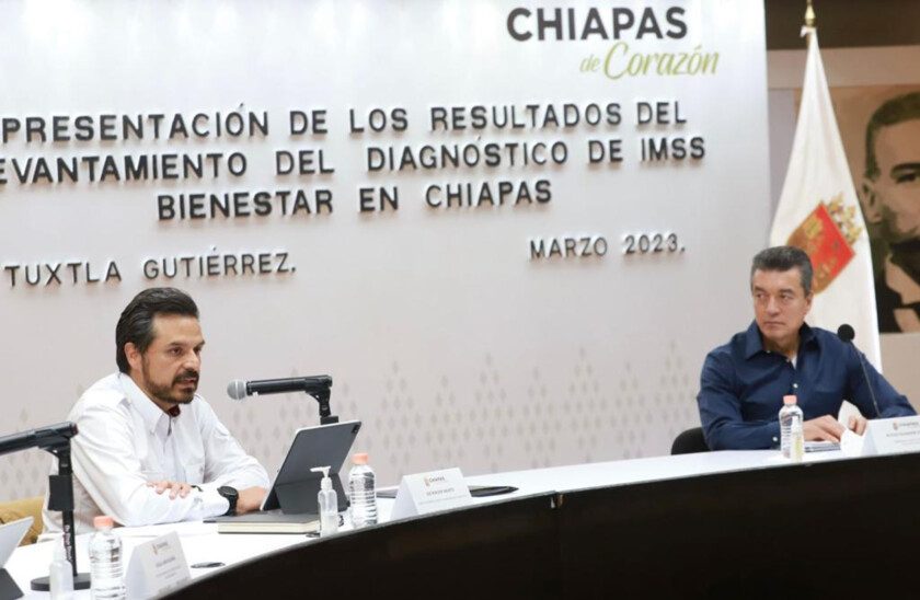 Rutilio Escandón y Zoé Robledo presentan resultados del diagnóstico IMSS Bienestar en Chiapas
