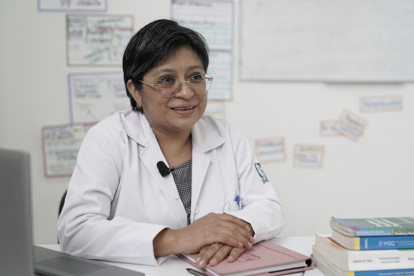 jefa de Departamento Clínico de Psiquiatría del Hospital Psiquiátrico con Unidad de Medicina Familiar (UMF) No. 10, Angélica Araceli Aquino Sosa
