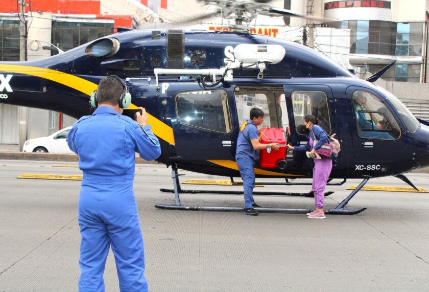 helicóptero del Agrupamiento Cóndores de la Secretaría de Seguridad Ciudadana de la Ciudad de México