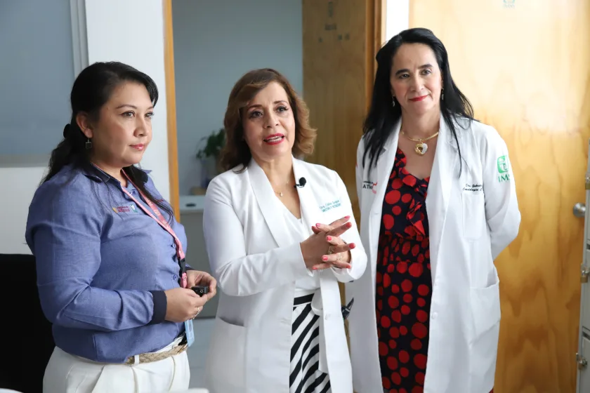 La directora de Prestaciones Médicas del IMSS, doctora Célida Duque Molina informa de los Protocolos de Atención Integral