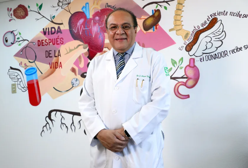 Coordinador de Donación y Trasplante de Órganos, Tejidos y Células del IMSS, doctor José Arturo informa de Programa de donacion y trasplante del IMSS