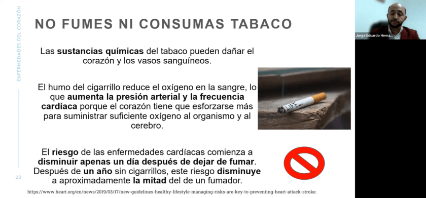 Hábitos que mejoran nuestra salud cardiovascular. No fumes, ni consumas tabaco.