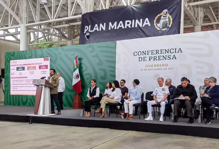 Conferencia de prensa con Plan de Reconstrucción para Clínicas y Hospitales en Acapulco