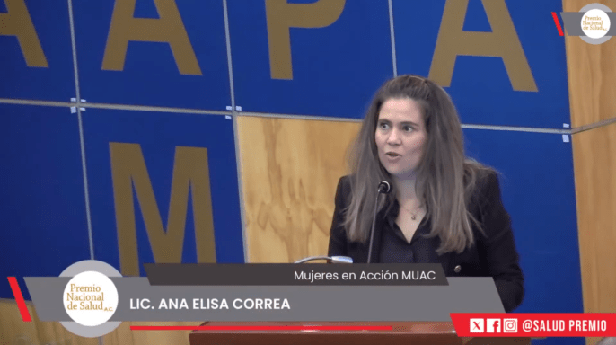 Lic. Ana Elisa Correa, presidenta de Mujeres de Acción