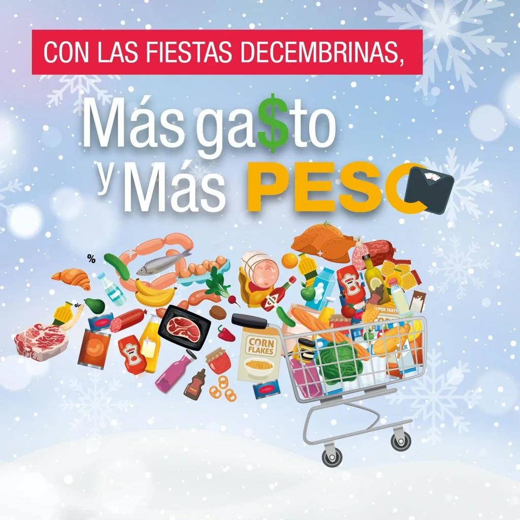 Con las fiestas decembrinas, más gasto y más peso