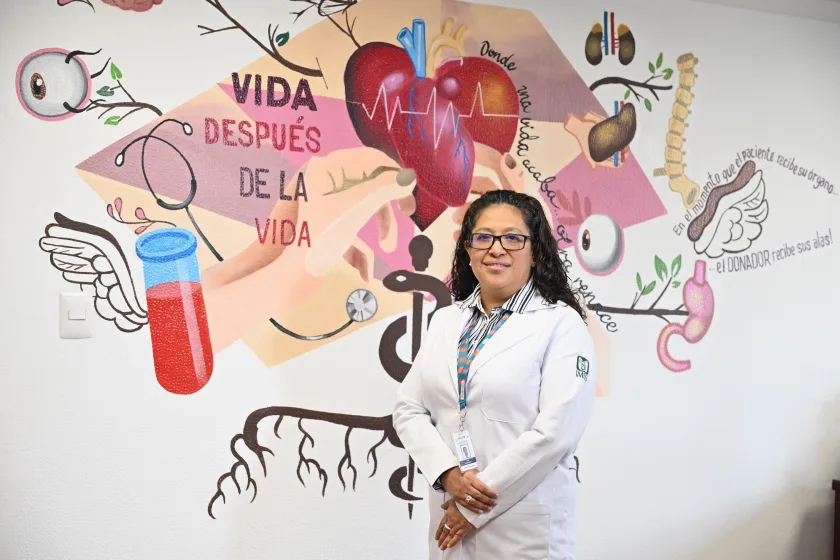 doctora Érika Rivera Durón, jefa de área de Trasplantes de la Coordinación de Donación y Trasplantes de Órganos, Tejidos y Células informa que se fortalerá red de donación de órganos y tejidos