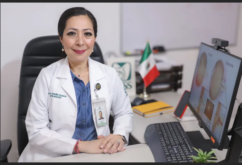 doctora Diana Aleida González Guajardo informa de la prevención y tratamiento del glaucoma.