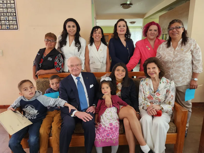 Visita de los Reyes de Suecia a Aldeas Infantiles SOS en México.